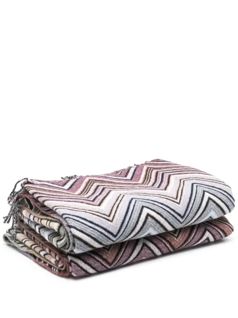 Missoni Home zigzag-design blanket Blue 1P3PL99005