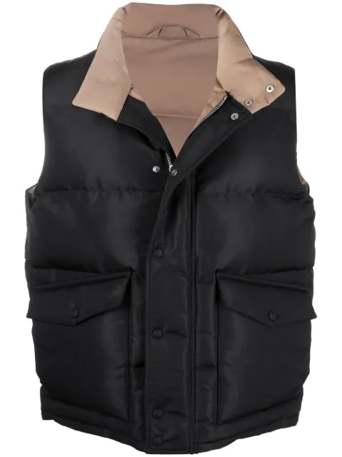 Alexander McQueen logo-print puffer gilet Black 682881QTZ20