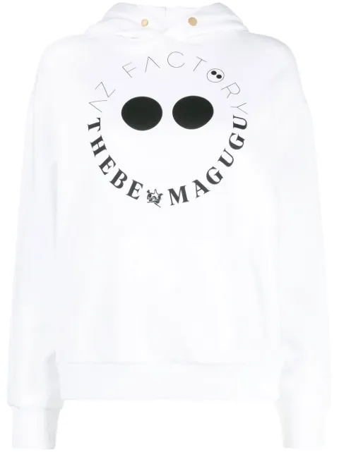AZ FACTORY x Thebe Magugu logo-print hoodie White 22SWE024JE4