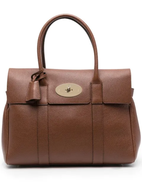 Mulberry Bayswater grained-leather tote bag Brown BS24HH8727552G110