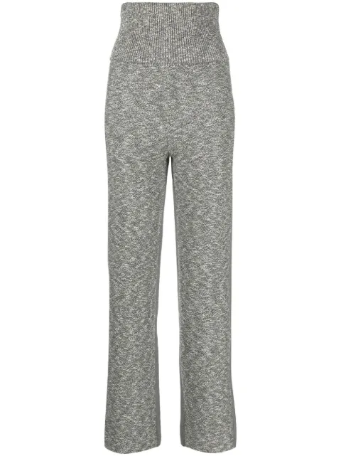 Off-White Diag-print knitted trousers Grey OWHG012C99KNI0020707