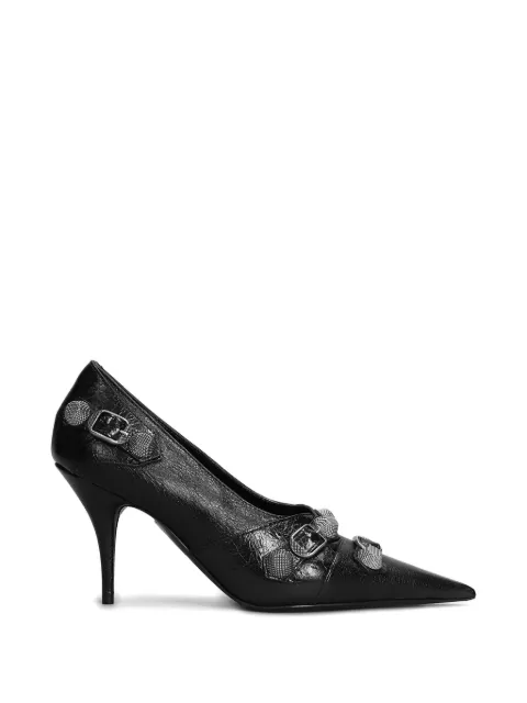 Balenciaga Cagole 90mm cracked pumps Black 714252WAD4E