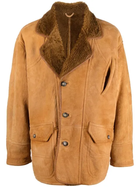 A.N.G.E.L.O. Vintage Cult 1980s shearling-lined leather jacket Brown ANG540ZX