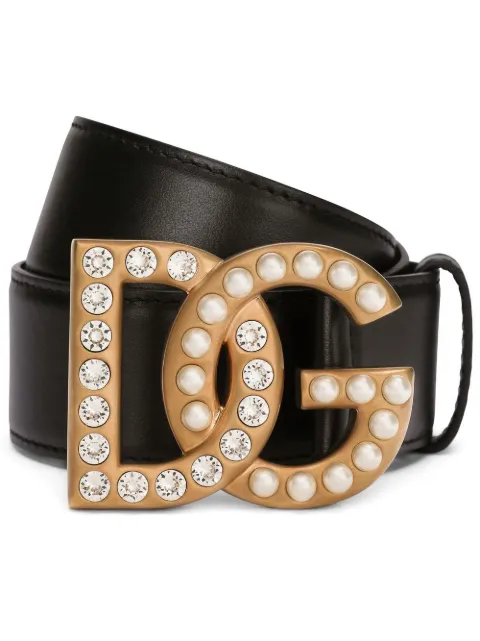 Dolce & Gabbana DG-logo leather belt Black BE1576AQ339