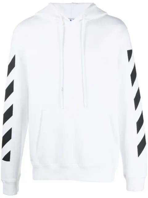 Off-White Diag Arrow hoodie White OMBB097C99FLE0120110