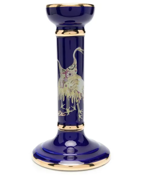 ETRO HOME bird-print ceramic candle holder Blue 325908068