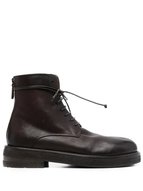 Marsèll Parrucca leather combat boots Brown MM2961