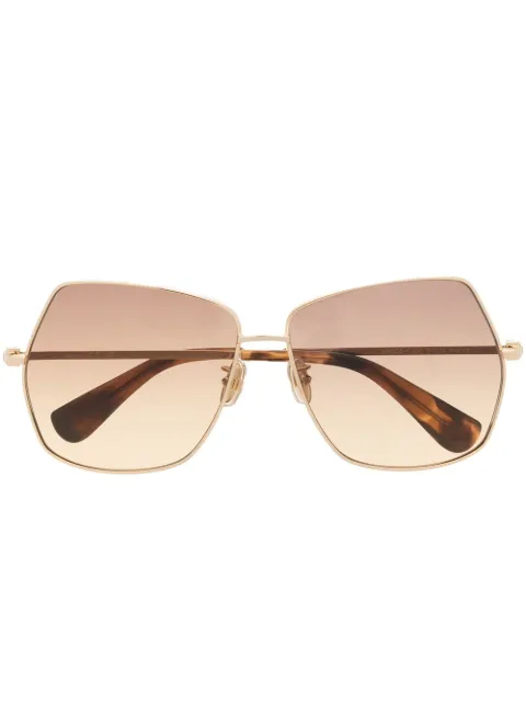 Max Mara Eyewear oversize-frame gradient-lens sunglasses Gold MM0035H