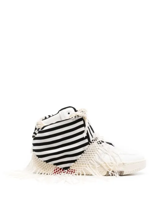 Saint Laurent Smith bandana-detail high-top sneakers White 68609304GAB