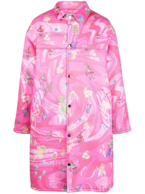 Liberal Youth Ministry patterne scuba coat Pink LYM01C101