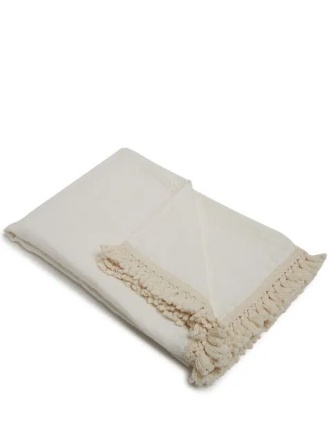 Once Milano fringed beach towel White A81BA010035FS