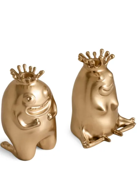 L'Objet x Haas Brothers King and Queen candlesticks (set of 2) Gold HB966