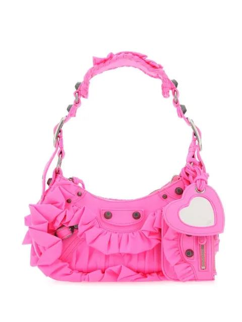 Balenciaga Le Cagole ruffles shoulder bag Pink 671309210FZ