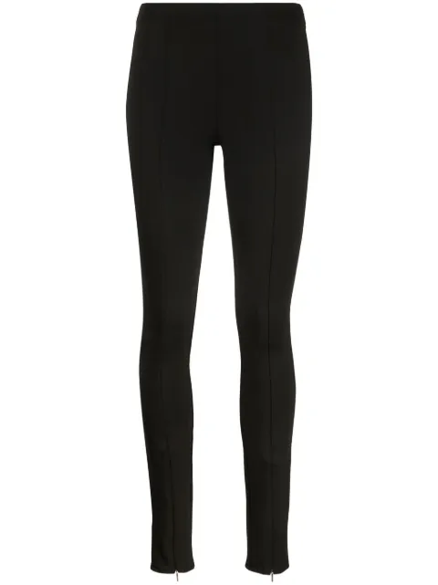 Calvin Klein logo-embroidered cuff-zip leggings Black K20K204406