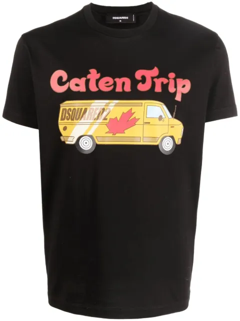 DSQUARED2 Caten Trip graphic T-shirt Black S74GD1035S23009