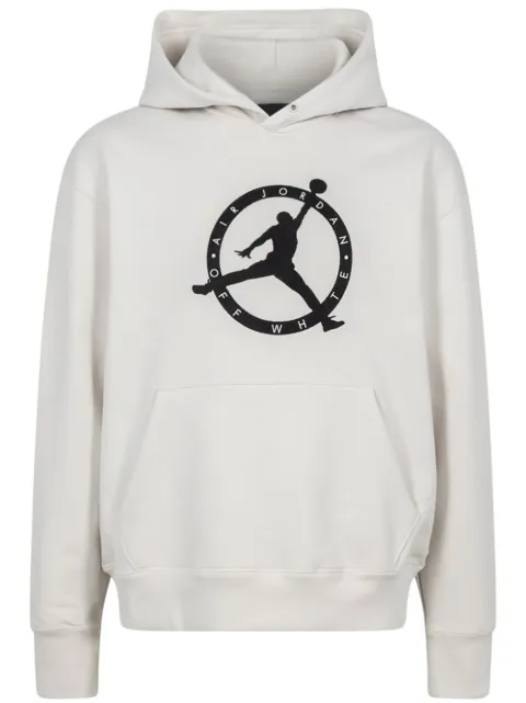 Jordan x Off-White logo-print hoodie White DM0059