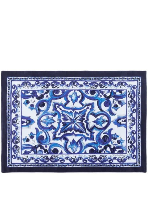 Dolce & Gabbana Blu Mediterraneo-print placemat and napkin set Blue TCGS04TCAG9