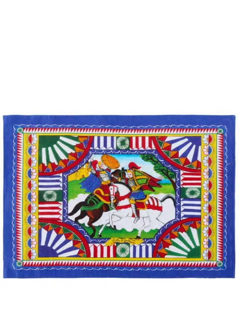 Dolce & Gabbana Carretto-print placemat and napkin set Multicolour TCGS04TCADN