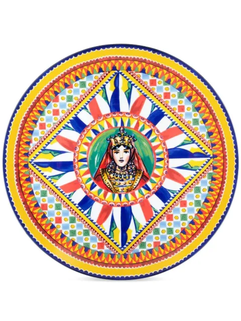 Dolce & Gabbana archive-print charger plate Yellow TC0010TCA22