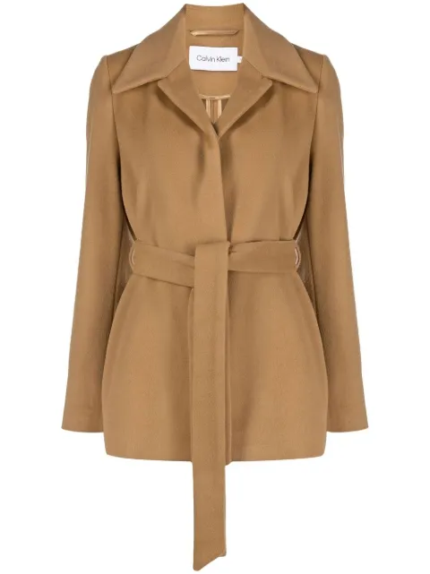 Calvin Klein single-breasted coat Brown K20K204154