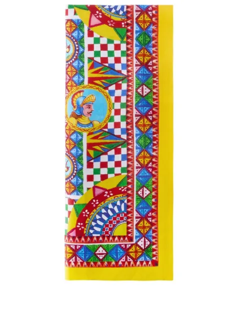 Dolce & Gabbana set of two linen napkins Yellow TCGS05TCADN