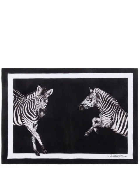Dolce & Gabbana zebra-print placemat napkin (set of two) Black TCGS04TCAH0