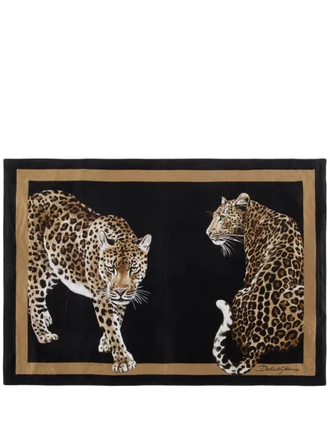 Dolce & Gabbana tiger-print placemat napkin (set of two) Black TCGS04TCAH0