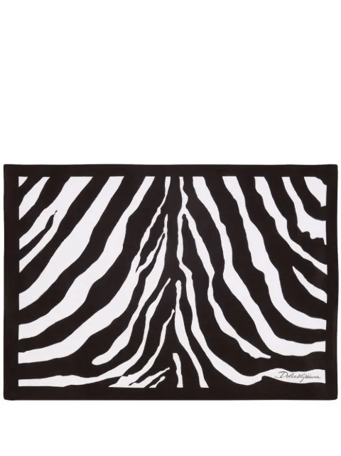 Dolce & Gabbana zebra-print placemat and napkin set Black TCGS04TCADO