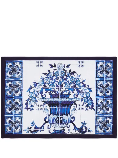 Dolce & Gabbana Blu Mediterraneo-print placemat and napkin set Blue TCGS04TCAG9
