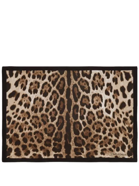 Dolce & Gabbana leopard-print placemat and napkin set Brown TCGS04TCADO