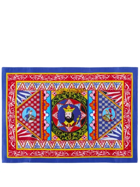 Dolce & Gabbana Carretto-print placemat and napkin set Multicolour TCGS04TCADN