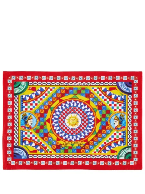 Dolce & Gabbana Carretto-print placemat and napkin set Red TCGS04TCADN