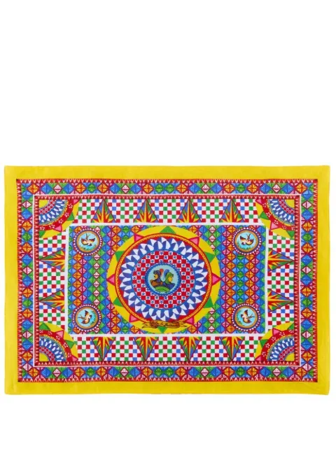 Dolce & Gabbana Carretto-print placemat and napkin set Multicolour TCGS04TCADN