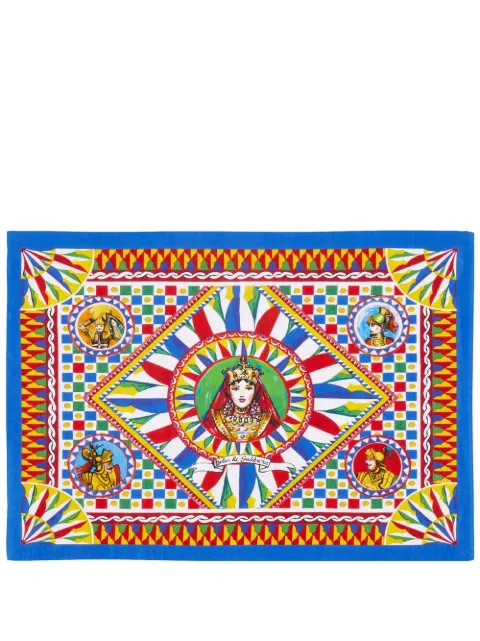 Dolce & Gabbana Carretto-print placemat and napkin set Multicolour TCGS04TCADN
