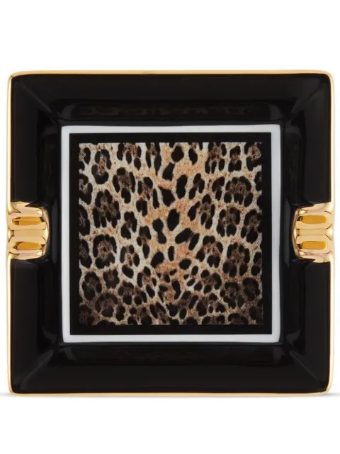 Dolce & Gabbana leopard-print porcelain ash-tray Black TCC100TCA71