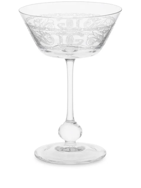 Dolce & Gabbana logo-embellished champagne glass White TCB004TCA73