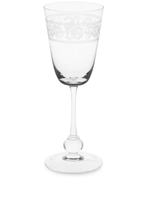 Dolce & Gabbana logo-embellished wine glass White TCB001TCA73