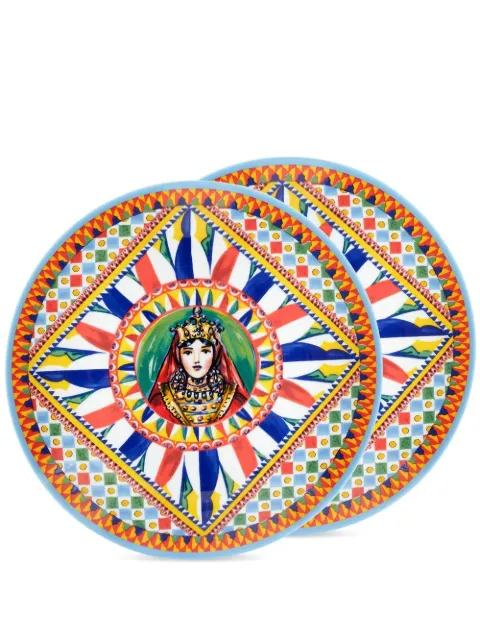 Dolce & Gabbana set-of-two dinner plates Blue TC0S04TCA22