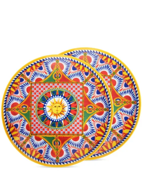 Dolce & Gabbana Carretto Siciliano dinner plates (set of two) Blue TC0S04TCA21
