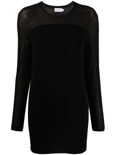 Calvin Klein long-sleeve sweater dress Black K20K204295