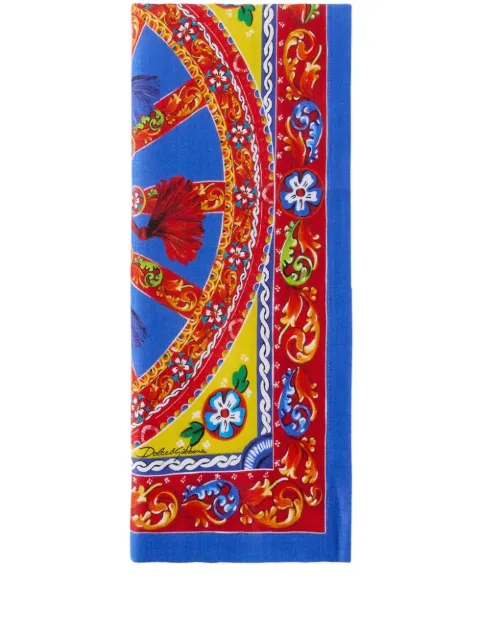 Dolce & Gabbana set of two linen napkins Blue TCGS05TCADN
