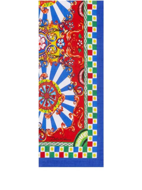Dolce & Gabbana set of two linen napkins Blue TCGS05TCADN