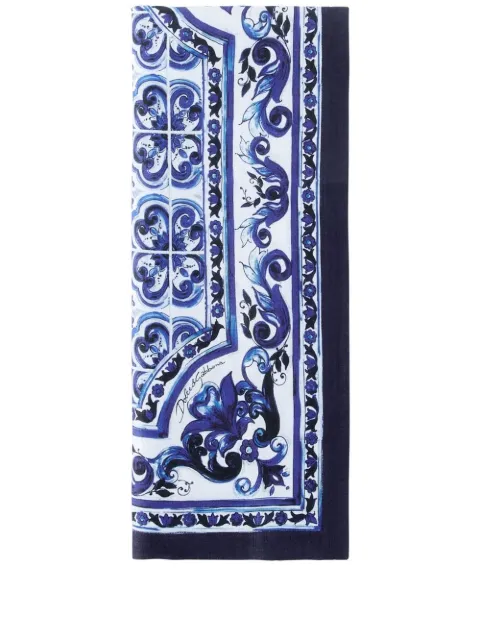 Dolce & Gabbana set of two linen napkins Blue TCGS05TCADN