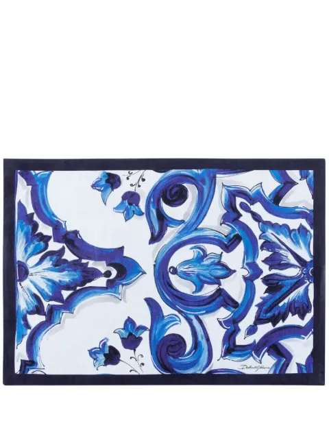 Dolce & Gabbana Blu Mediterraneo-print placemat and napkin set Blue TCGS04TCAG9