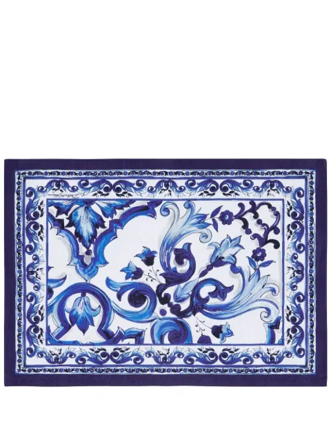 Dolce & Gabbana Blu Mediterraneo-print placemat and napkin set Blue TCGS04TCAG9