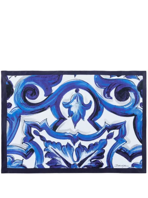 Dolce & Gabbana Blu Mediterraneo-print placemat and napkin set Blue TCGS04TCAG9