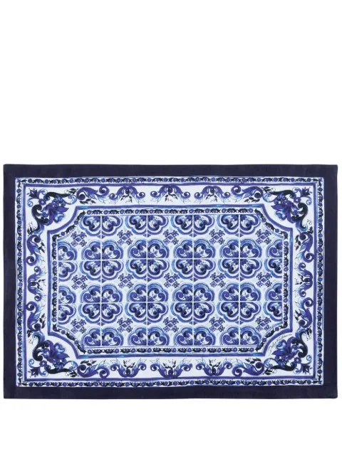 Dolce & Gabbana Blu Mediterraneo-print placemat and napkin set Blue TCGS04TCAG9