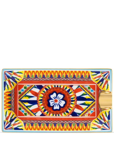 Dolce & Gabbana abstract-pattern porcelain ash-tray Blue TCC102TCAGTUC029