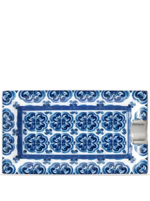 Dolce & Gabbana patterned porcelain ashtray Blue TCC102TCA88