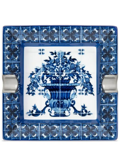 Dolce & Gabbana contrasting-border porcelain ash-tray Blue TCC101TCA88